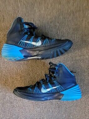 NIKE Size 10.5 Hyperdunk Blue Basketball Sports Sneakers Shoes